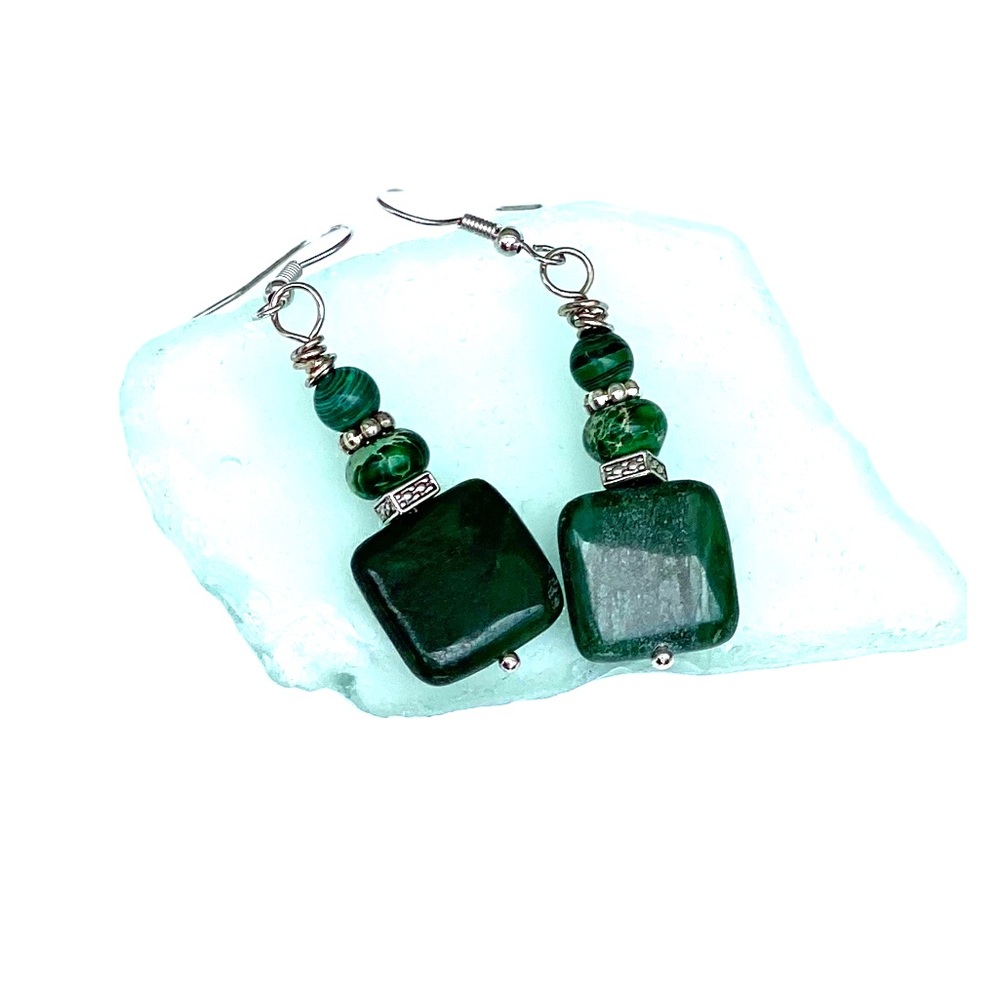 Green Jade Earrings